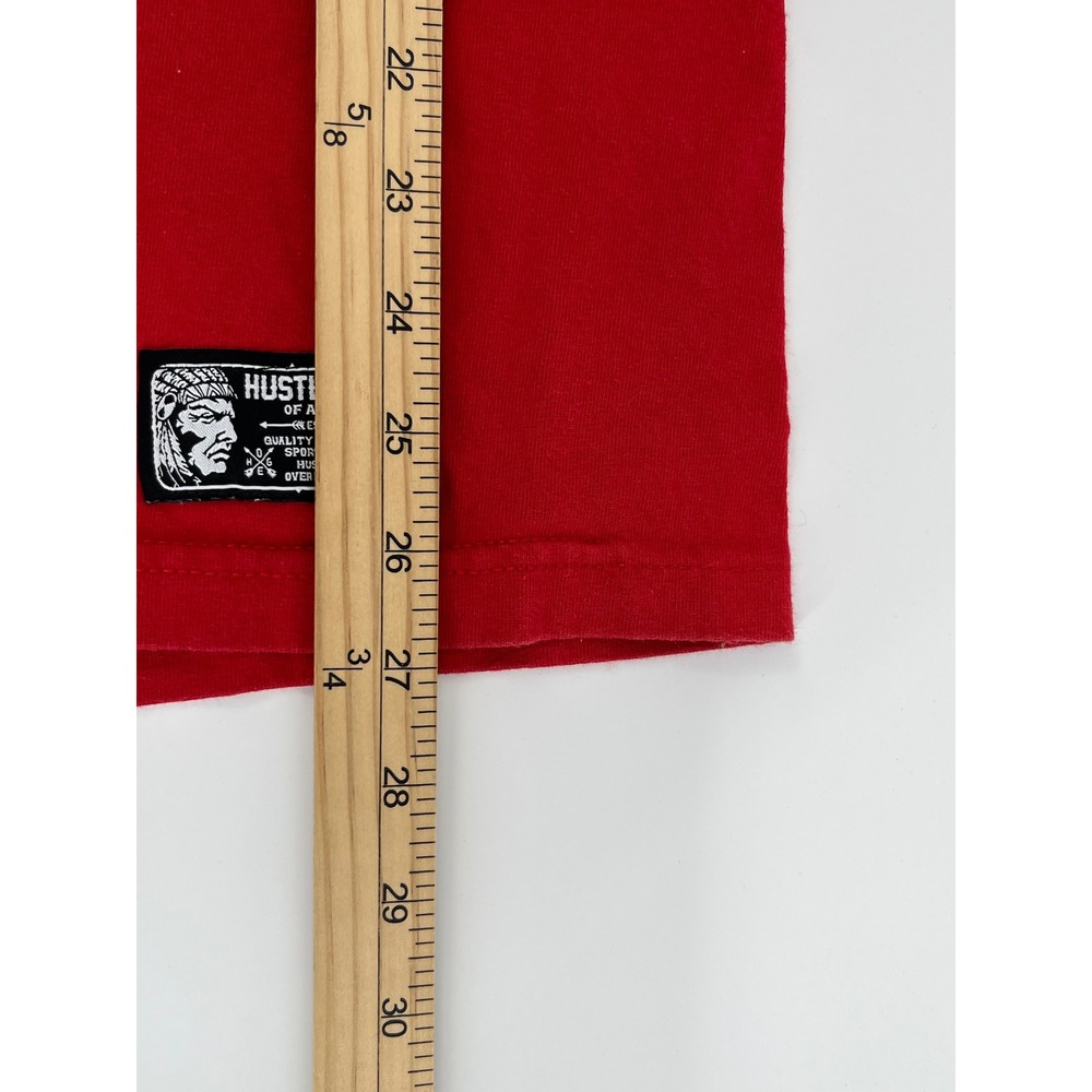 Hustle Gang Graphic Tee Mens XL Red Good Wolf Headdress Streetwear Shirt - Picture 6 of 6